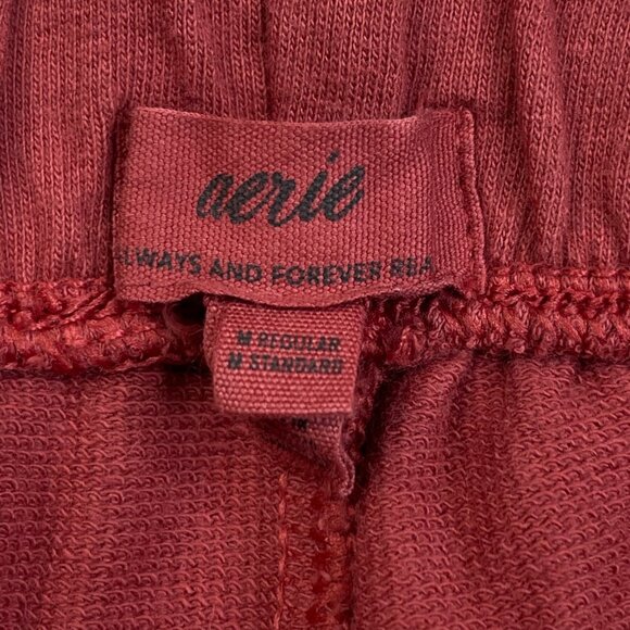 Aerie New Heights Trouser Wide Leg Pants Burgundy Red Oversized - Picture 5 of 10